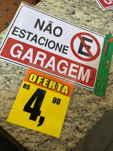 PLACA DE PROIBIDO ESTACIONAR só 4 reais CADA UNIDADE