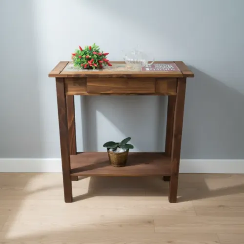 Aparador Madeira Com Gaveta Retrô Resistente 73 Cm