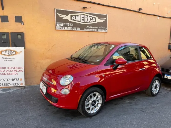 FIAT 500 CULT SUPER NOVO COM MANUAL  VERMELHA 2011/2012