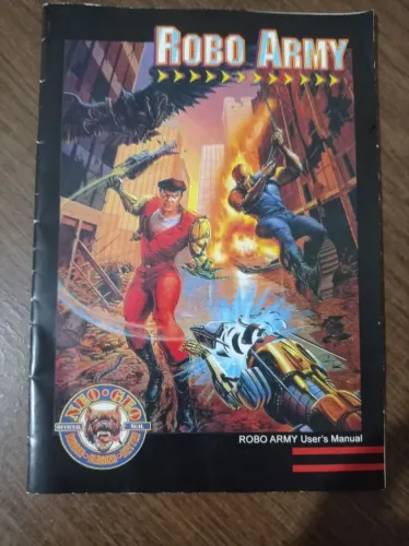 Manual jogo Robo Army Neo geo( repro )