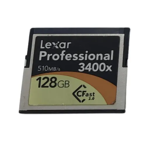 Kit (2 unid) Cartões CFast Lexar Profissional 3400x 510MB/s 128GB 2.0 