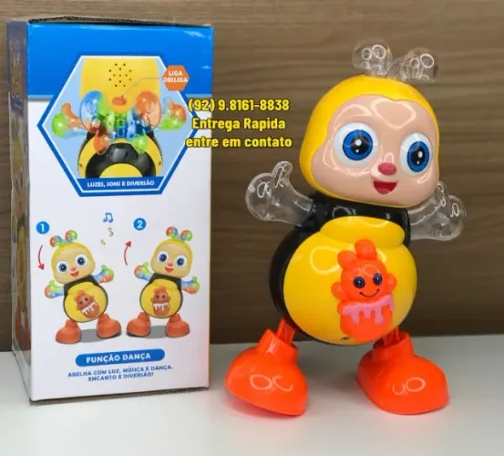 Abelha dançante eletrico engraçado pisca os olhos luzes piscantes brinquedo 