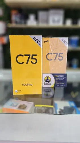 Realme C75 NFC 256/8GB, IP69, LACRADO, dourado e preto, 1 ano de garantia.