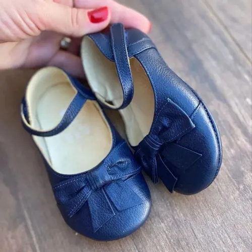 Sapatilha infantil bebê azul Lê Fantymy tamanho 18