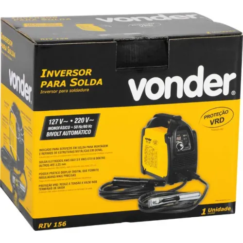 Máquina Inversora De Solda Riv156 150a Eletrodo E Tig Vonder