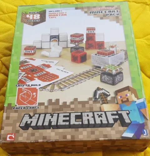 Minecraft Papercraft Minecart Set, 48 peças