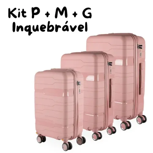 KIT Mala de Viagem Polipropileno PMG (10, 23 e 32kg) - Loja Chew'S (Combinar cor e Modelo)
