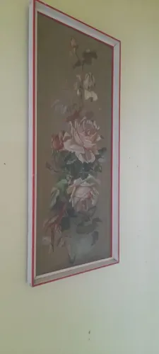 Quadro antigo pintura a mão 1926