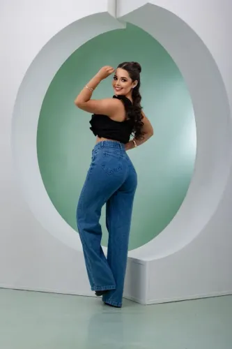 Calça Jeans Wide Leg