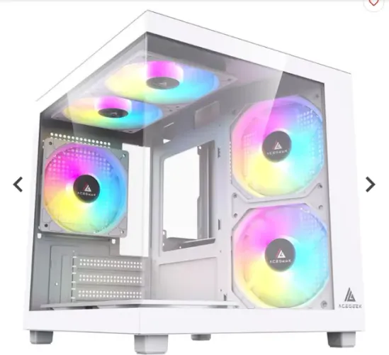 Gabinete gamer novo, lacrado! Aquário, branco, em vidro temperado!