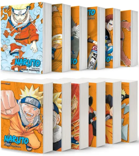 Mangá Livro Naruto 3 in 1 edição em inglês
