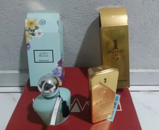Perfume feminino Novo Perfume masculino usado originais Lote com 2 perfumes vendo separado