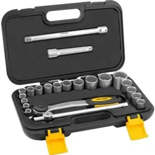 JOGO DE SOQUETE VONDER ESTRIADO 1/2POL 08A32 C/22PCS