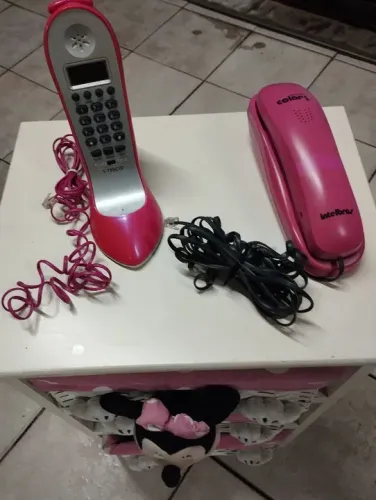 Telefone retrô Sapato Rosa Gôndola Rosa Perfeito.