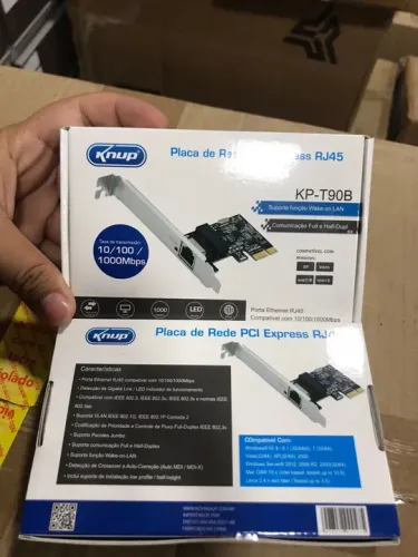 Placa de Rede PCI Express RJ45 Knup KP-T90B 10/100/1000Mbps