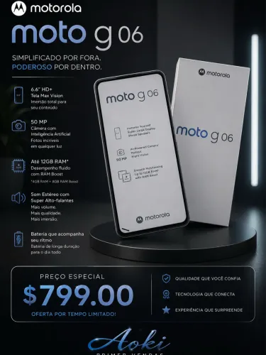 Celular Novo Motorola Moto G 06 128GB