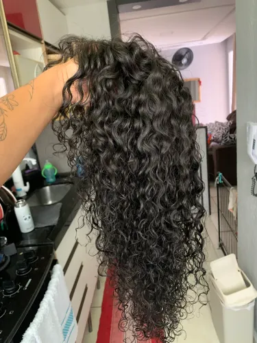 Lace front humana cacheada 13x4