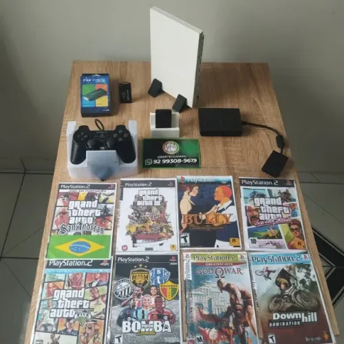 Ps2 Bramco com jogos e acessorios