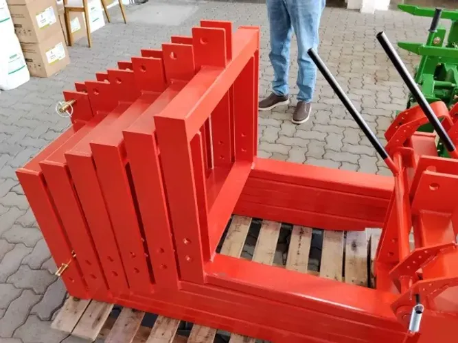 GARFO PARA BINS REFORÇADO 1,10M DUPLO ENGATE, 3 CAMADAS DE AÇO, 1,2T, SEM TRAVAMENTO
