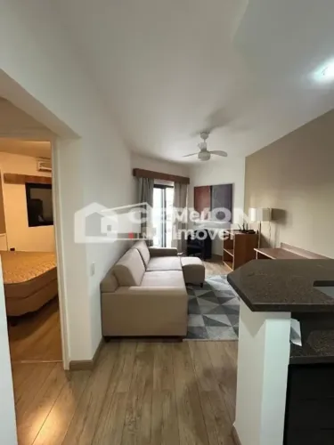 Locação - Imóvel com 36m², Mobiliado, com 1 quarto, 1 banheiro e 1 vaga