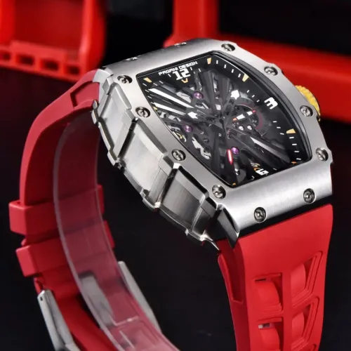 relógio pagani design quartz esqueleton - pd1738