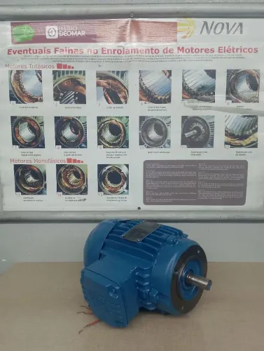 Motor elétrico 1 cv flangeado 4 polos carcaça 80