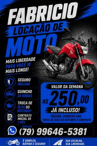 ALUGUEL DE MOTO FAN 160