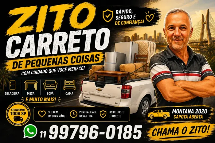Carretos/ mudanças pequenas Zito, Ferraz de Vasconcelos, Poá, Suzano, Cidade kemel