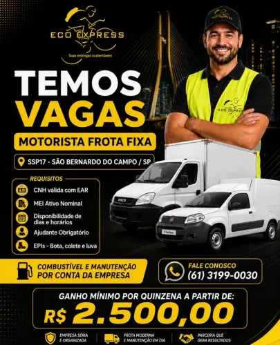 Contrata-se motorista frota 