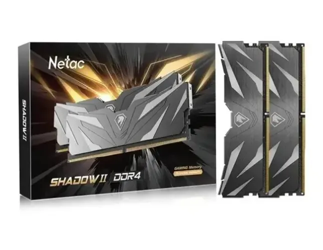 2x Duas Memórias Ram DDR4 8GB 3200MHZ CL16 - Netac Shadow II ( TOTAL 16GB )