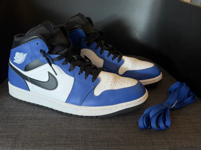 Air Jordan 1 Mid Game Royal White Black - US 12 (BR 44) - Original - Excelente Estado