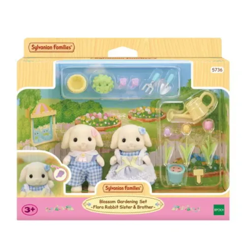 Sylvanian Families Conjunto de Jardinagem Coelhos Floral - Epoch