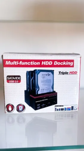 Dock Station Multi-function HDD ideal para backup, clonagem e transferência de arquivos.