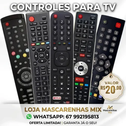 CONTROLE PARA TV VARIAS MARCAS COD: 0178