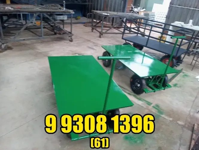 Carro Plataforma profissional 1,50x0,80m - 400kg