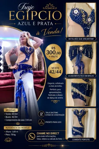 Traje para Dança do Ventre egípcio