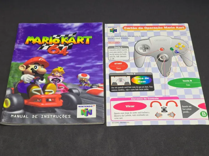 Manual e Panfleto Mario Kart 64 NACIONAL ORIGINAL