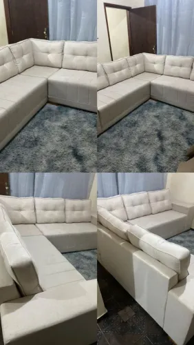 Sofá de canto bege - 3 meses de uso<br>