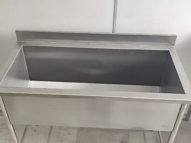 Tanque inox industrial 1,20x0,60m chapa 20 ss