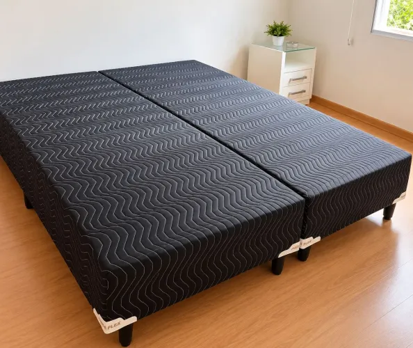 Base de Cama Queen Toraflex - Bipartida com Fixação Metálica