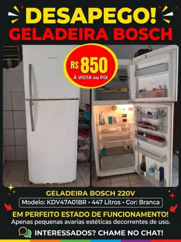 Geladeira Bosh 447 litros 220V