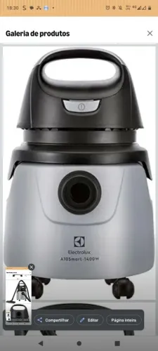 Aspirador Electrolux pó e água