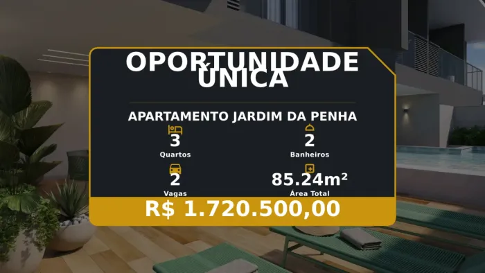 Venha Conhecer! Últimas Unidades de 3 Quartos em Jardim da Penha, Lazer Privativo