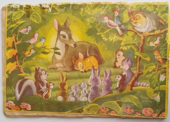 Álbum de figurinhas Bambi Disney completo Raridade Antiguidade