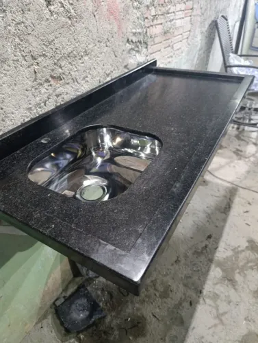 Pia 1,20x0,55 Granito Preto São Gabriel 