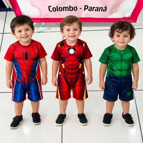 A PARTIR DE $15 Fantasias p menino tam 3 e 6 Homem Aranha, homem de ferro e Hulk