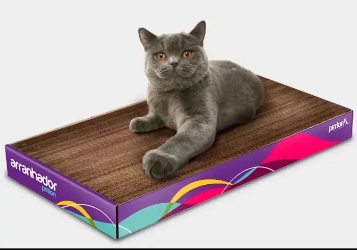 Arranhador PetLon com Erva do Gato (catnip) 48,5 x 27,0 X 5,0 cm