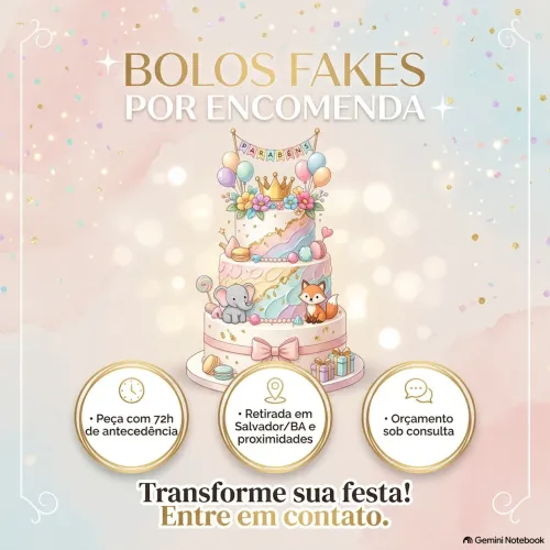 Bolos fake infantil EVA personalizado