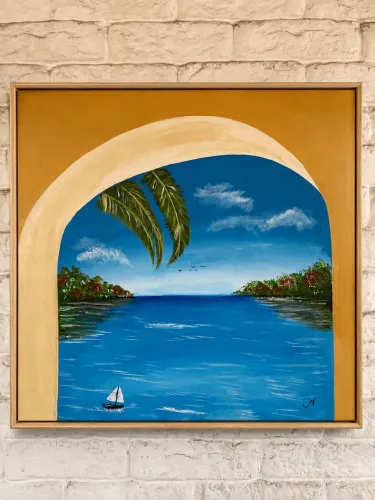 Quadro Original Pintado à Mão - Paisagem - Peça Única