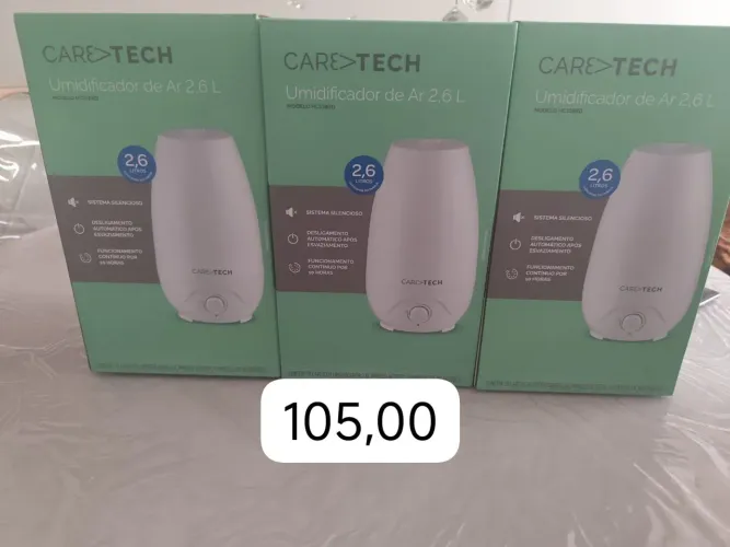 Umidificador de ar 2,6 lts valor 105,00 lacrados